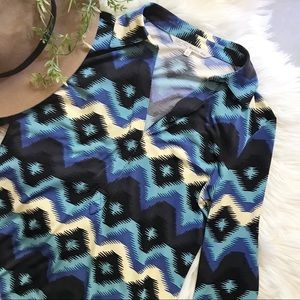 🌻 Rachel Roy Aztec Shirt Dress